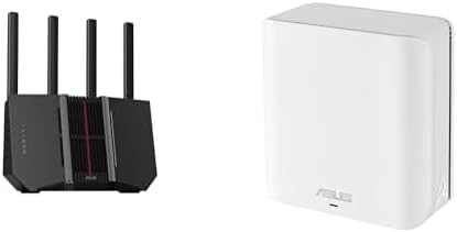 Bundle of ASUS RT-BE92U Tri-Band WiFi 7 Router, AiMesh Support, Subscription-Free Network Security & Comprehensive VPN Features + BD5 Dual-Band WiFi 7 Mesh, 2500 sq.ft, Parental Controls Included