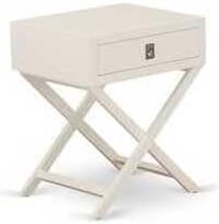 HomeStock African Artistry 2 Piece Bedroom Set - Button Tufted Platform Bed Frame - Velvet Fabric Upholstered Headboard and A Nightstand King/Linen White/White