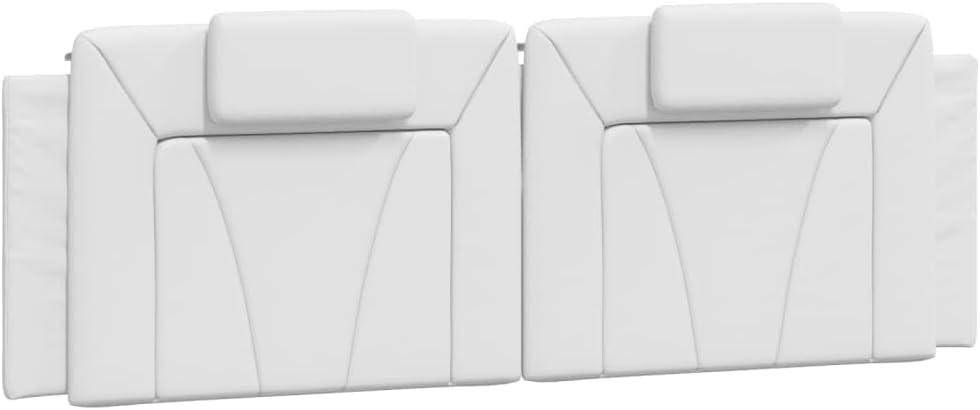 Viana Queen Bed Frame with Headboard, White Faux Leather Upholstered Platform Bed, 59.8'x79.9' Mattress Support, Durable Bedroom Furniture
