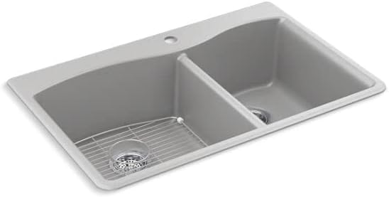 Kohler 28002-1-CM4 Kennon® 33' top-/undermount double-bowl kitchen sink, Matte Grey
