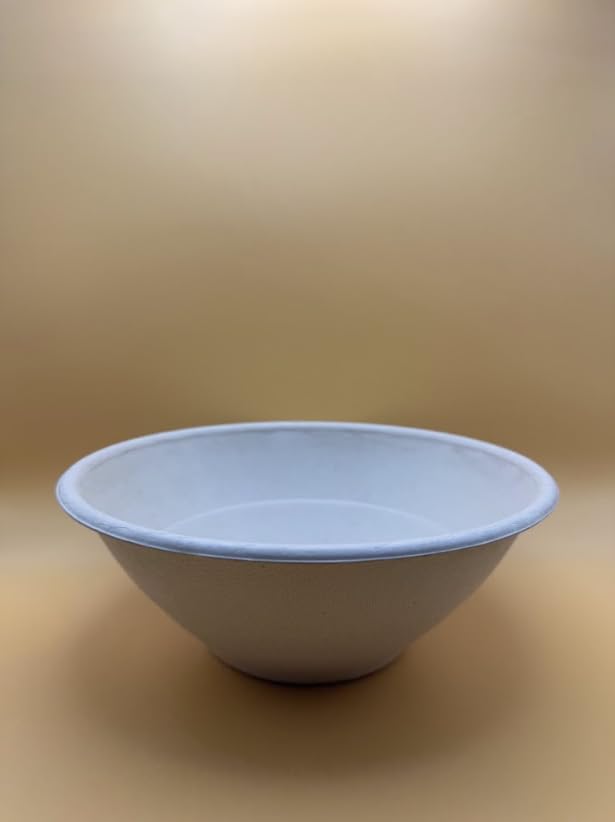 40oz Disposable Sugarcane Bowl with Dome Lids, Big Paper Bowls, Large, Heavy-Duty, Eco-Friendly, Compostable Bowls, Biodegradable Made of Sugar Cane Fibers (300)