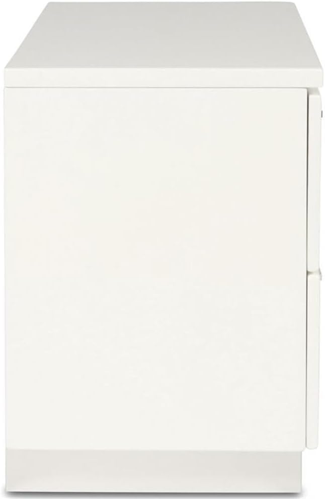 New Classic Furniture Sapphire Wood 2-Drawer Nightstand, White