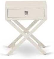HomeStock African Artistry 2 Piece Bedroom Set - Button Tufted Platform Bed Frame - Velvet Fabric Upholstered Headboard and A Nightstand Queen/Linen White/White