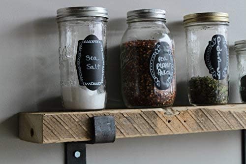 Urban Legacy Accent Shelves | Reclaimed Barn Plank | Set of 2 with Full Brackets (Natural 24'x 4.5'x 2')