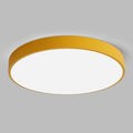 Simple Macaron LED Ceiling Lamp Ultra-Thin Recessed Thin Flat Ceiling Light Modern Flush Mount Lighting Ceiling Light Fixture for Living Room Bedroom Dining Room Kitchen Study Room(Yellow,30cm)