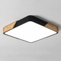 Thin Flat LED Ceiling Lamp Modern Flush Mount Lighting Ceiling Light Indoor Wooden Square LED Ceiling Light Fixture for Living Room Bedroom Dining Room Kitchen Study Room Corridor(60cm)