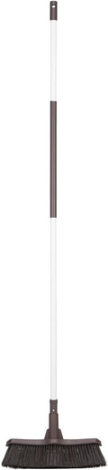 Fiskars Light Broom, Terrace Broom for Smooth Surfaces, with Soft Handle, Length: 1.6 m, Light, White/Black, 1025927