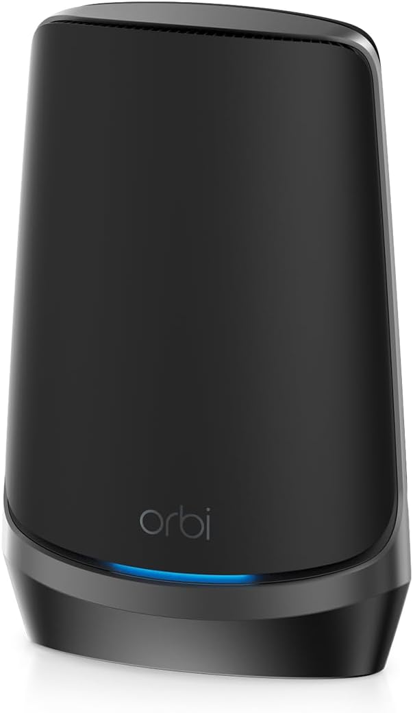 NETGEAR Orbi Quad-Band WiFi 6E Mesh Add-on Satellite (RBSE960B) - Works with Orbi RBKE963B - Adds Coverage up to 3,000 sq. ft - AXE11000 (10.8Gbps) - Black