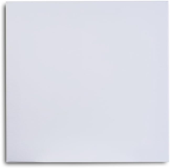 Combo Pack: Floater Frame + 32x32 inch Stretched Canvas for Painting, 1-3/8' Thick Frame + 3/4' Deep Stretched Canvas with 12 oz Primed 100% Cotton Canvas Fabric (Natural Oak, 32 x 32 inch)