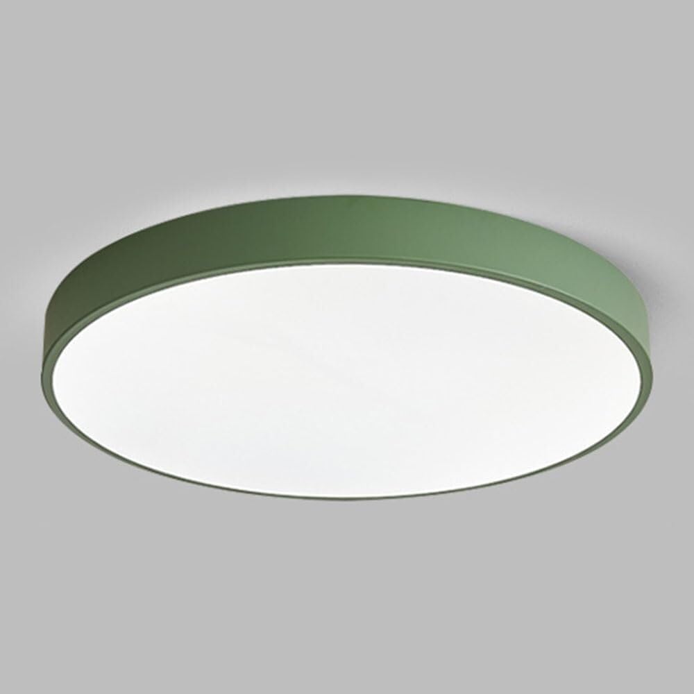 Simple Macaron LED Ceiling Lamp Ultra-Thin Recessed Thin Flat Ceiling Light Modern Flush Mount Lighting Ceiling Light Fixture for Living Room Bedroom Dining Room Kitchen Study Room(Green,60cm)