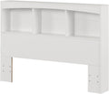 South Shore Step One Bookcase Headboard, Full, Pure White