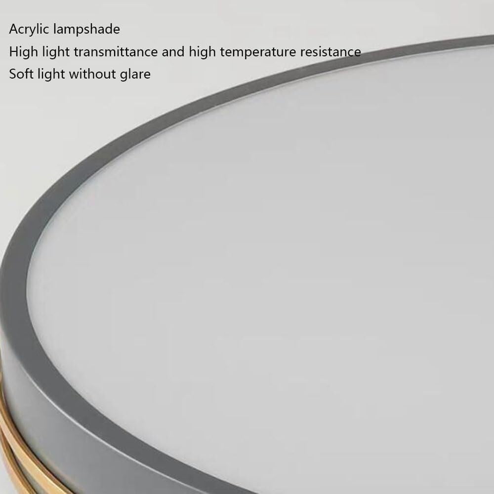 Modern Thin Flat Ceiling Lamp Flush Mount Lighting Ceiling Light LED Macaron Home Office Ceiling Light Fixture for Living Room Bedroom Dining Room Kitchen Study Room Corridor(A Gray,50cm)