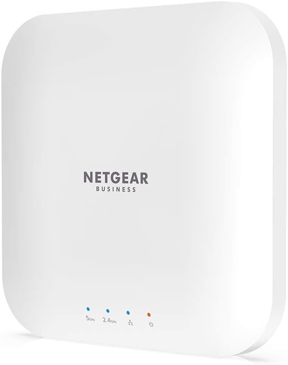 NETGEAR Wireless Desktop Access Point (WAX214PA) - WiFi 6 Dual-Band AX1800 Speed | 1 x 1G Ethernet PoE Port | 802.11ax | WPA3 Security | Up to 4 Separate SSID Networks | with Power Adapter