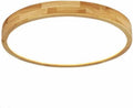 Wooden LED Flat Ceiling Lamp Ultra-Thin Atmosphere Lighting Ceiling Light Elegant Circular Panel Ceiling Light Fixture for Living Room Bedroom Dining Room Kitchen Study Room Corridor(30cm)