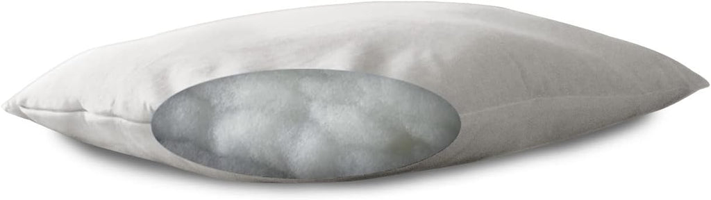 Turmerry Natural Wool Filled Pillows Size: Queen 20X30, Firmness: Regular
