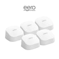 Amazon eero 6 mesh wifi system - Supports internet plans up to 500 Mbps, Coverage up to 5,000 sq. ft., Connect 75+ devices, 5-pack (3 routers + 2 extenders)