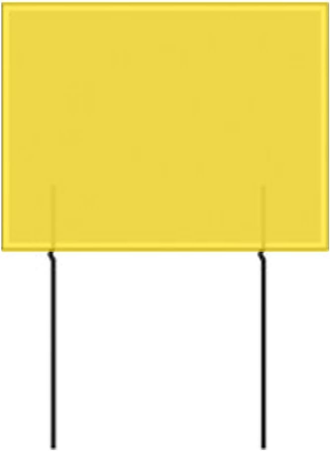 VictoryStore Custom We Buy Houses Yard Sign, 17x22 Inches Yellow Corrugated Plastic House Shaped Set of 50 Signs with Stakes