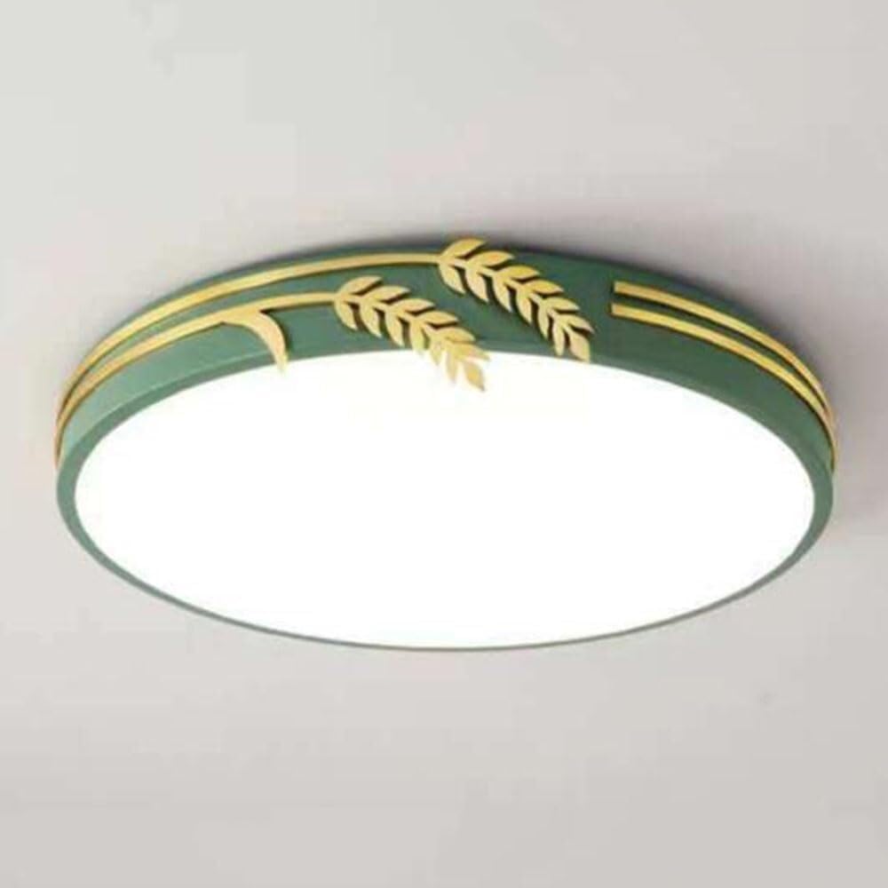 Modern Thin Flat Ceiling Lamp Flush Mount Lighting Ceiling Light LED Macaron Home Office Ceiling Light Fixture for Living Room Bedroom Dining Room Kitchen Study Room Corridor(Green,30cm)