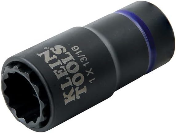 Klein Tools 66010 2-in-1 SAE Impact Socket Set, 6-Piece Tool Set with 12-Point Deep Sockets with 1/2-Inch Drive, Includes Tool Case