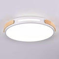 Chinese Style LED Ceiling Lamp Simple Round Macaron Lighting Ceiling Light Flush Mount Flat Ceiling Light Fixture for Living Room Bedroom Dining Room Kitchen Study Room Corridor(White,32cm)
