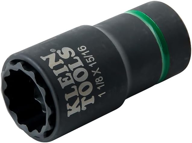 Klein Tools 66010 2-in-1 SAE Impact Socket Set, 6-Piece Tool Set with 12-Point Deep Sockets with 1/2-Inch Drive, Includes Tool Case