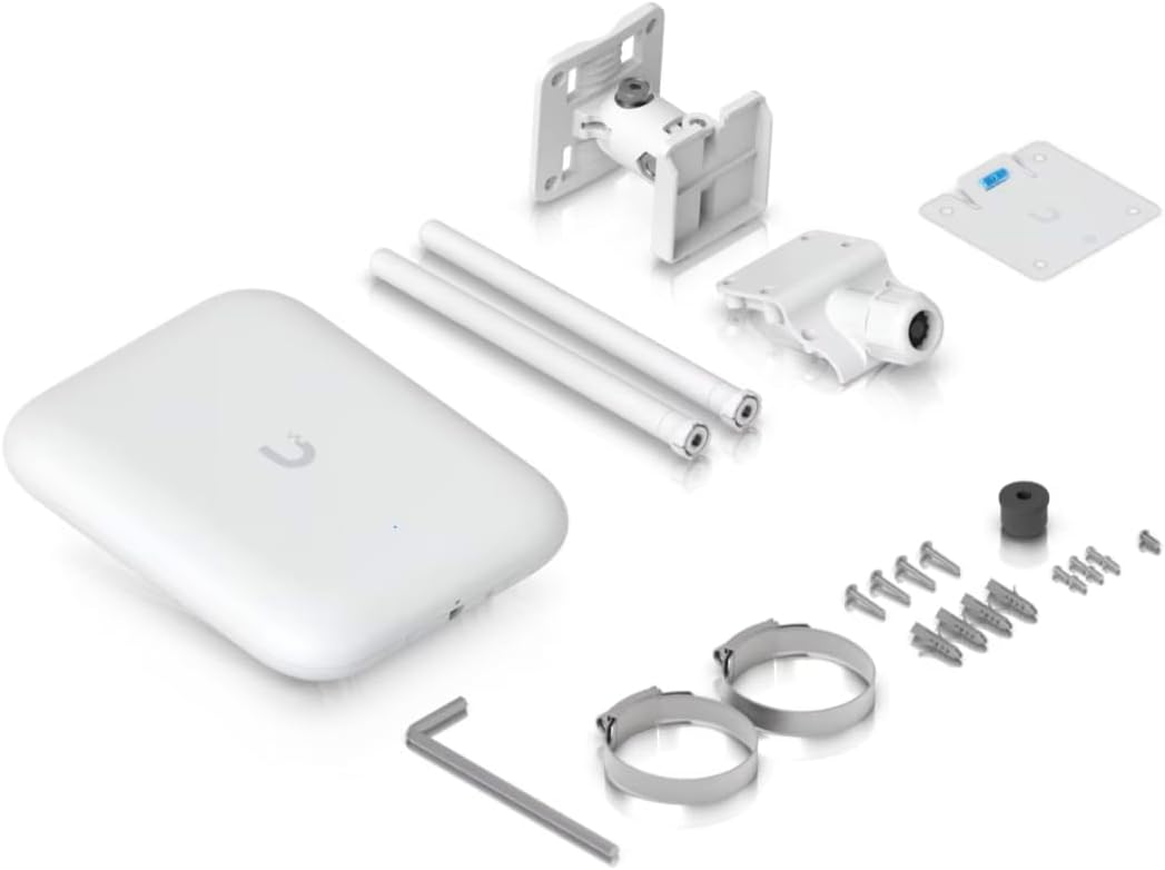 U7-Pro Outdoor Tri-Band Wi-Fi 7 AP - 2.5 GbE PoE+ Uplink - IP67 Weatherproof - US Version | Bundle with QALYNX 3ft Slim Cat6A Patch Cable (28 AWG)