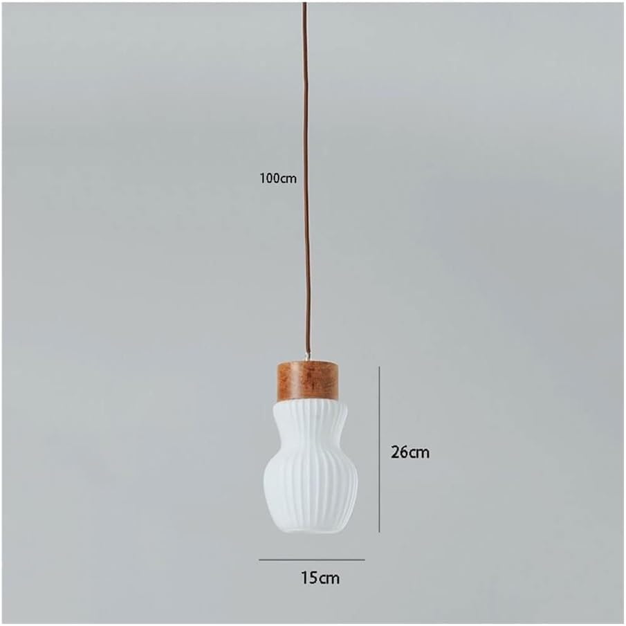 White Glass Shade Drop Ceiling Lamp E27 Bedroom Bedside Suspended Lamps Nordic Mini Chandelier Modern Kitchen Island Lighting Fixture for Restaurant Wood Pendant Ligh,Light Ceiling