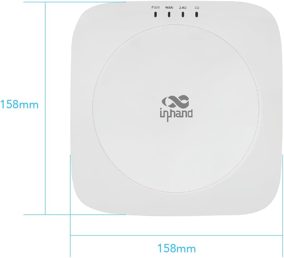 InHand Networks EAP600 Wi-Fi 6 Access Point (AX3000) - Cloud-Managed Enterprise Wireless AP for High Density, Dual-Band 802.11ax, Seamless Mesh for Business, Retail & Hotel, PoE Powered