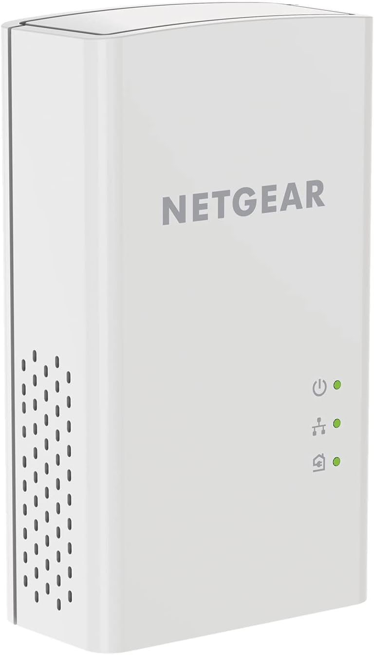 NETGEAR Powerline Adapter Kit, 1000 Mbps Wall-Plug, 1 Gigabit Ethernet Ports (PL1000-100PAS)