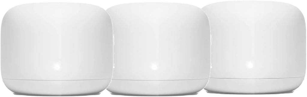 Generic Nest WiFi Router Reliable Home Wi-Fi System with Fast Speed and Whole Home Coverage - Google WiFi Mesh Router Snow (3 Routers), 1XGA00595-A