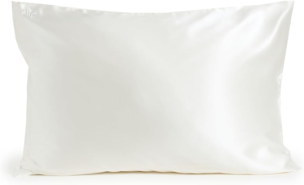 slip The Original Queen Pure Silk Pillow Case - 100% Pure 22 Momme Mulberry Silk - Queen Size Standard Pillow Case - Anti-Aging, Anti-BedHead, Anti-Sleep Crease, White (20' x 30')