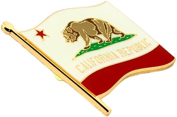 PinMart US State Flag Enamel Lapel Pin