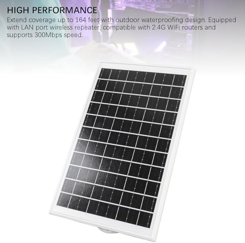 Solar WiFi Router with SIM Card Slot – Outdoor 4G LTE Modem Repeater with 15W Panel, 25600mAh Battery, IP66 Water Proof for Camping RV Internet Access 50M Range