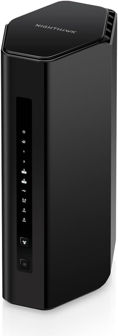 NETGEAR Nighthawk Tri-Band WiFi 7 Router (RS300) - Router Only, BE9300 Wireless Speed (up to 9.3 Gbps) - Covers up to 2,500 sq. ft., 100 Devices - Universally Compatible with ISPs - Free Expert Help