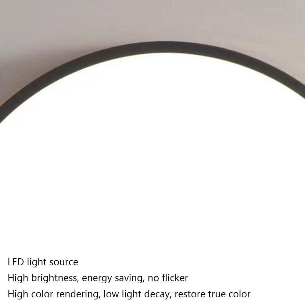 Modern Thin Flat Ceiling Lamp Flush Mount Lighting Ceiling Light LED Macaron Home Office Ceiling Light Fixture for Living Room Bedroom Dining Room Kitchen Study Room Corridor(A Gray,30cm)
