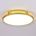 Chinese Style LED Ceiling Lamp Simple Round Macaron Lighting Ceiling Light Flush Mount Flat Ceiling Light Fixture for Living Room Bedroom Dining Room Kitchen Study Room Corridor(Gold,42cm)
