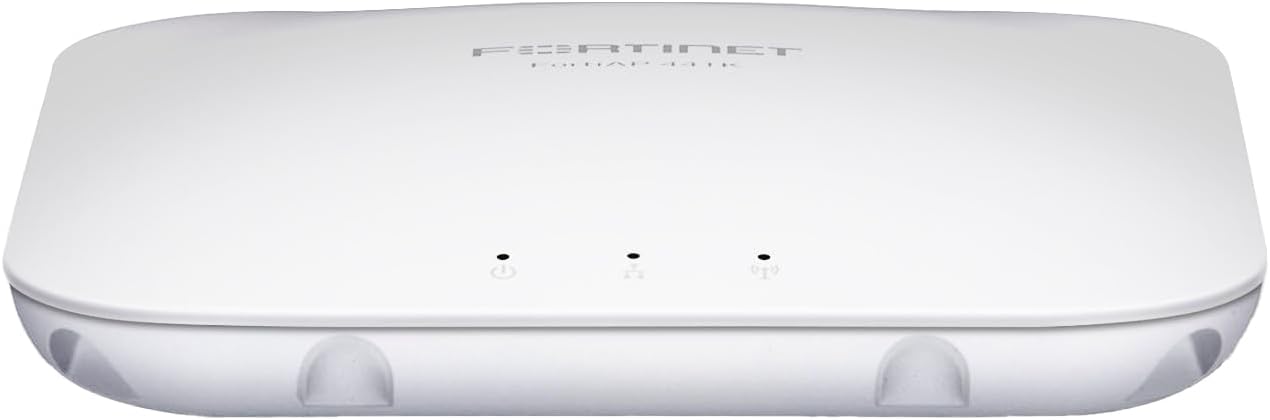 Fortinet FortiAP 241K Wi-Fi 7 Indoor Access Point | Quad-Radio | 2.4GHz/5GHz/6GHz Bands | 10 Gigabit Ethernet | BLE/ZigBee | WPA3 Security | PoE+ | Ceiling/Wall Mount (FAP-241K-A)