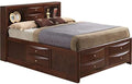 Glory Furniture Marilla Queen Storage Bed in Cherry