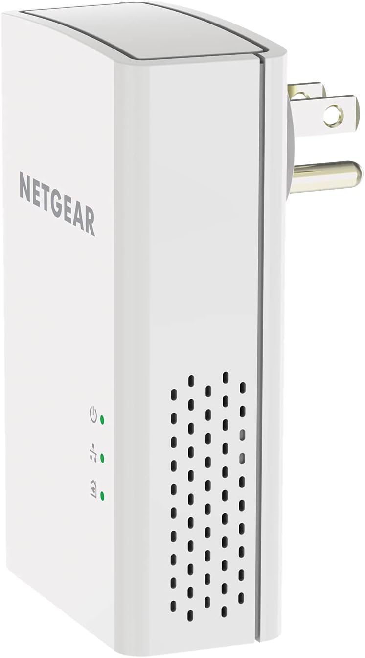 NETGEAR Powerline Adapter Kit, 1000 Mbps Wall-Plug, 1 Gigabit Ethernet Ports (PL1000-100PAS)