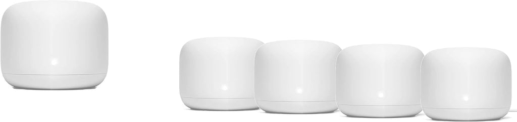 Generic Nest WiFi Router Reliable Home Wi-Fi System with Fast Speed and Whole Home Coverage - Google WiFi Mesh Router Snow (5 Routers), 1XGA00595-A