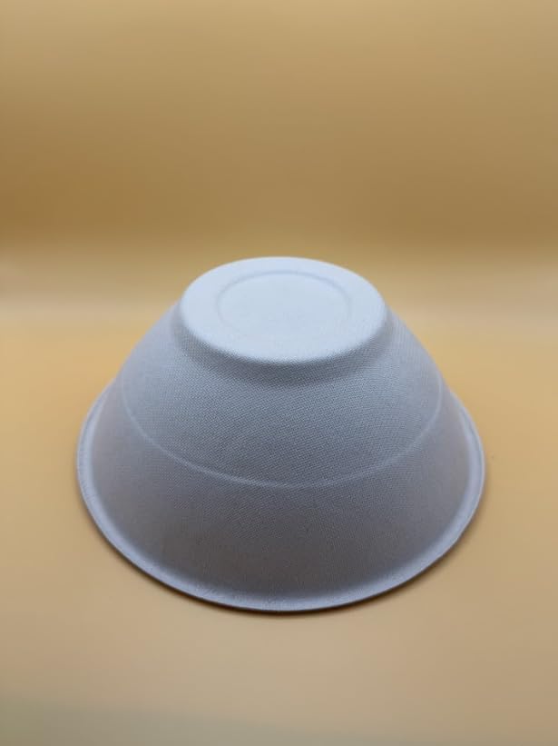 40oz Disposable Sugarcane Bowl with Dome Lids, Big Paper Bowls, Large, Heavy-Duty, Eco-Friendly, Compostable Bowls, Biodegradable Made of Sugar Cane Fibers (300)