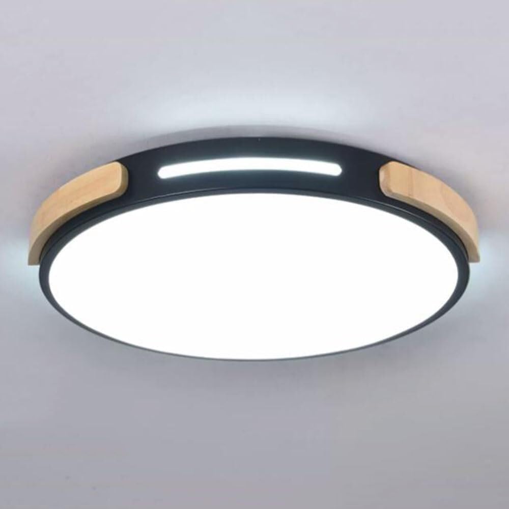 Chinese Style LED Ceiling Lamp Simple Round Macaron Lighting Ceiling Light Flush Mount Flat Ceiling Light Fixture for Living Room Bedroom Dining Room Kitchen Study Room Corridor(Dark,42cm)