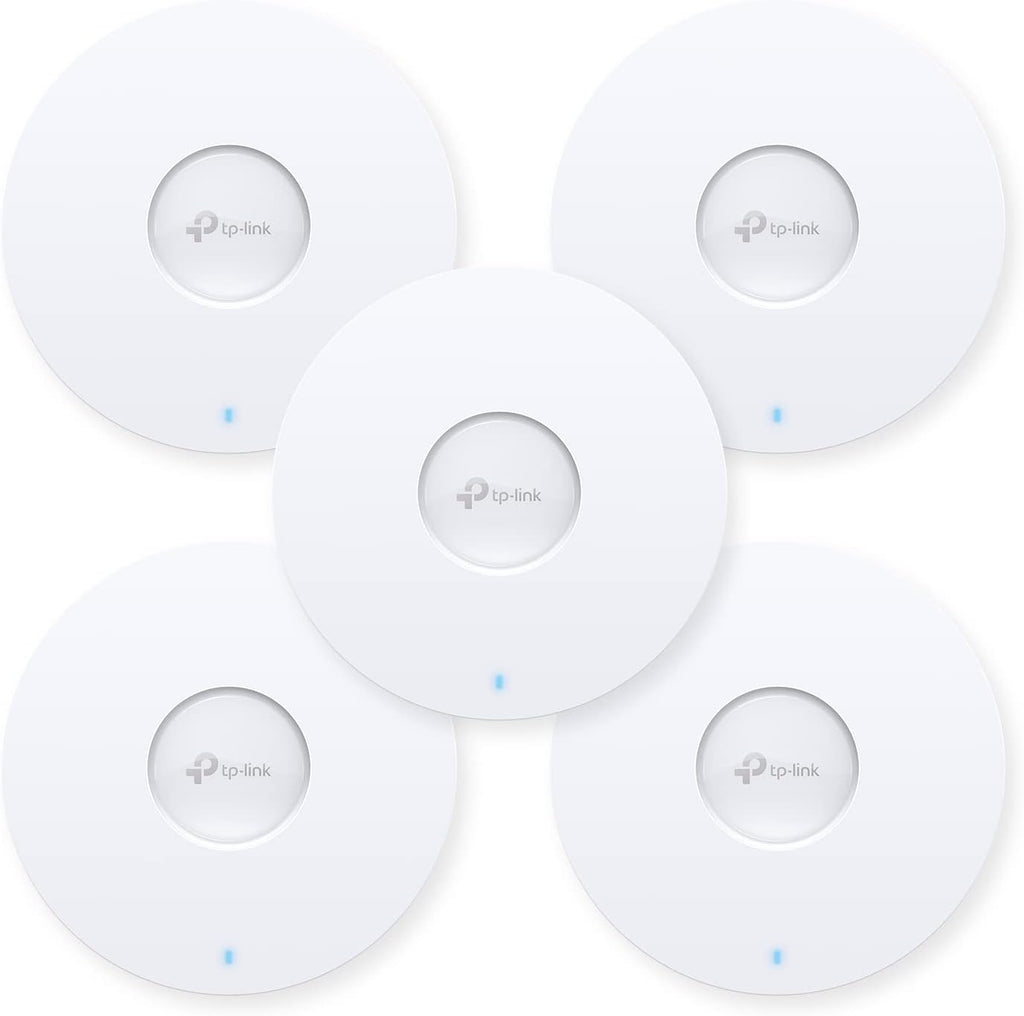 TP-Link EAP613 5-Pack Ultra-Slim Wireless Access Point w/o DC Adapter | Omada True Wi-Fi 6 AX1800 | Mesh, Seamless Roaming, WPA3, MU-MIMO | Remote & App Control | PoE+ Powered | Multi Control Options