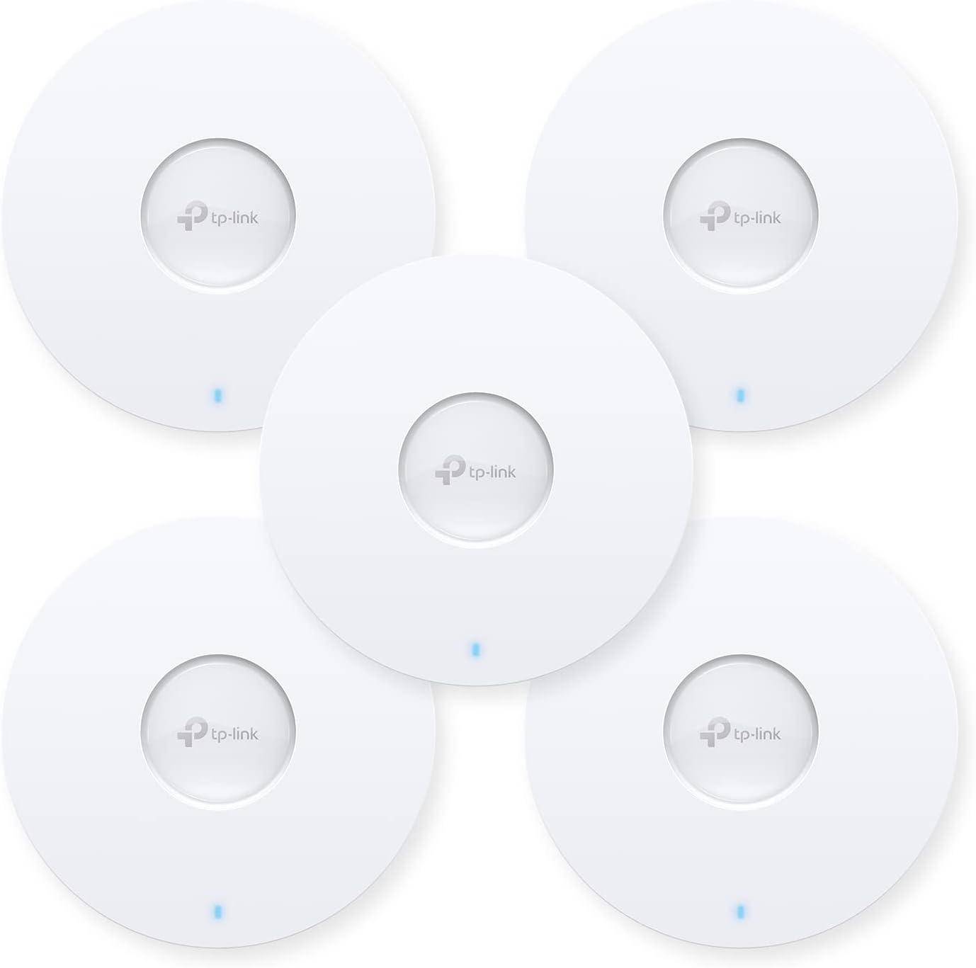 TP-Link EAP613 5-Pack Ultra-Slim Wireless Access Point w/o DC Adapter | Omada True Wi-Fi 6 AX1800 | Mesh, Seamless Roaming, WPA3, MU-MIMO | Remote & App Control | PoE+ Powered | Multi Control Options