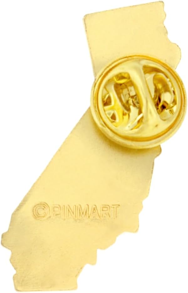 PinMart State Shape Flag Lapel Pin