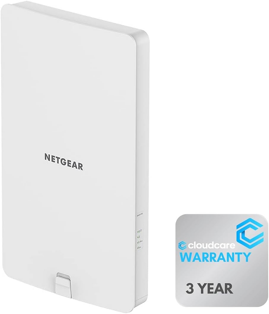 NETGEAR WAX610Y Wi-Fi 6 Outdoor Access Point | Up to 200 Devices | Dual Band | Insight Cloud Management | Cloud Care's 3 Year Warranty SupportPlus Included