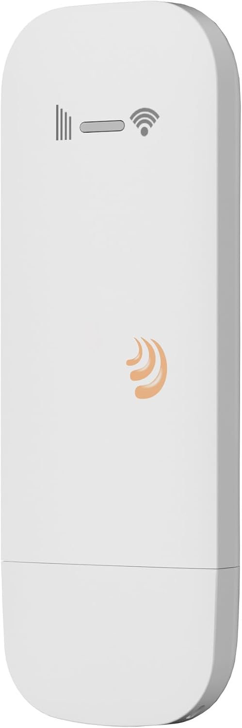Portable WiFi Router, Wireless Mobile Hotspot Device, White, LED Signal Indicator
