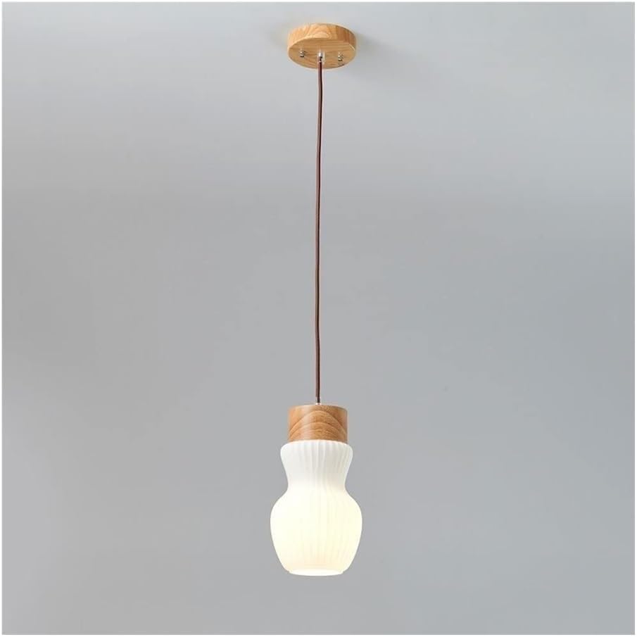 White Glass Shade Drop Ceiling Lamp E27 Bedroom Bedside Suspended Lamps Nordic Mini Chandelier Modern Kitchen Island Lighting Fixture for Restaurant Wood Pendant Ligh,Light Ceiling