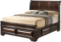 Glory Furniture LaVita Full Storage Bed w/Wood Panel Headboard in Cappuccino