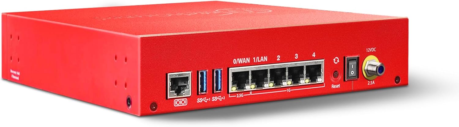 WatchGuard Firebox T125-W with 5 Year Basic Security Suite - Wi-Fi 7 Firewall, 1x 2.5Gb + 4X 1Gb Ports, High-Speed Security for Remote Offices (WGT126035)